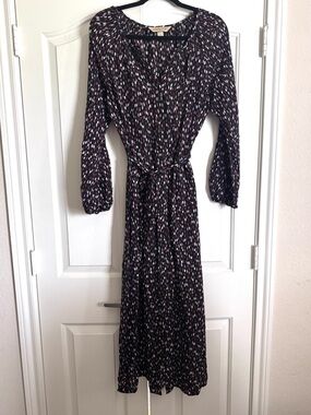 Presley Skye Silk Printed Belted Dress